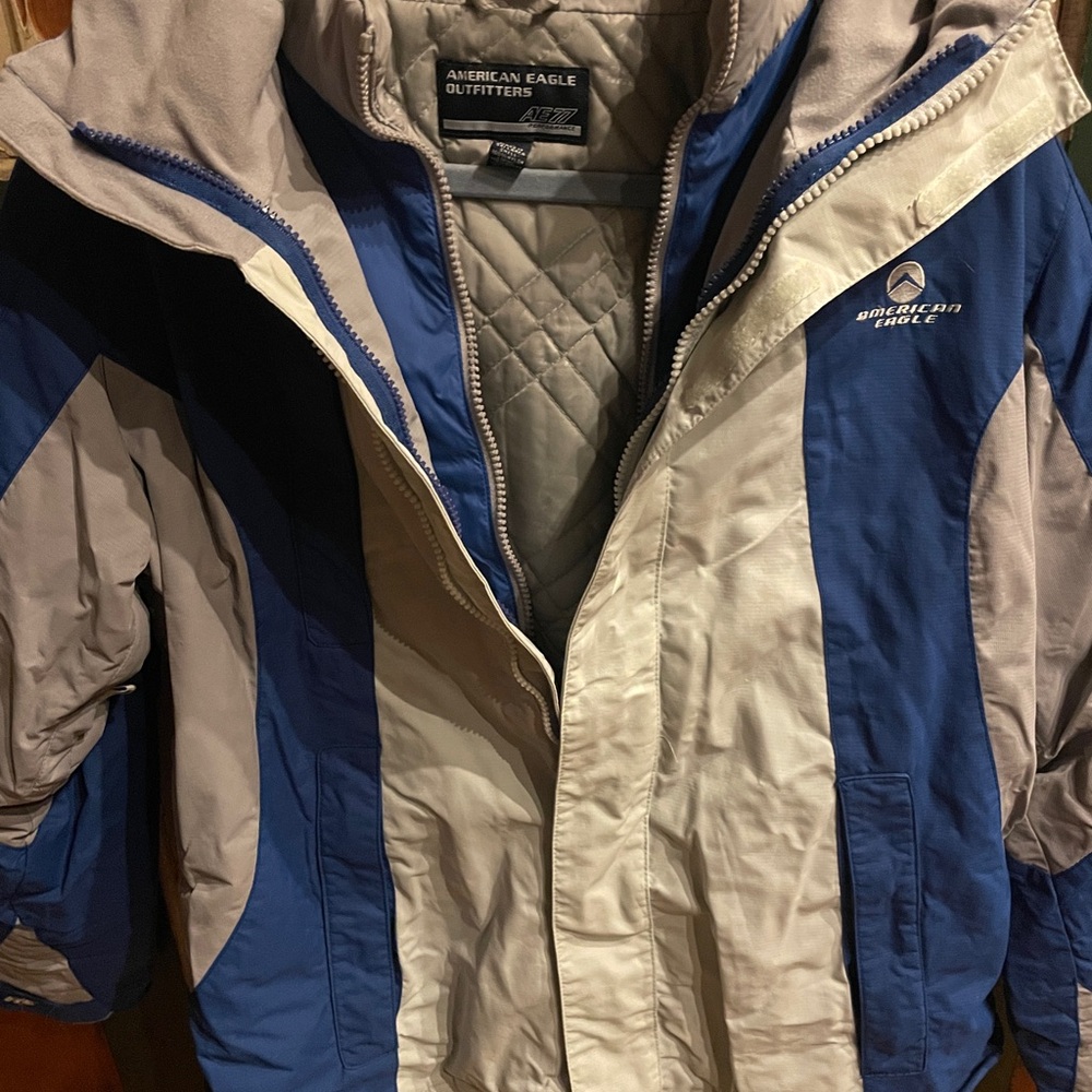 American Eagle Outfitters Quilted Jacket in Gray
